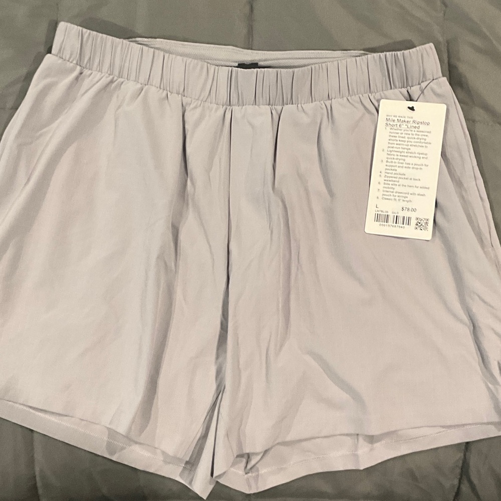 Lululemon Athletica Light Gray Athletic Shorts